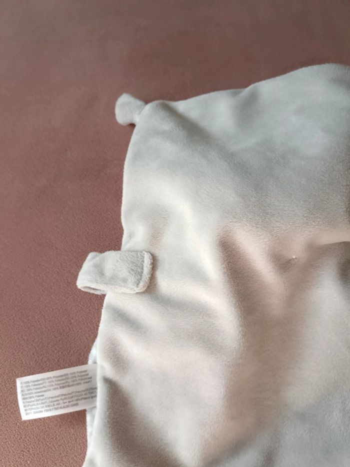 Doudou lapin plat gris - photo numéro 3