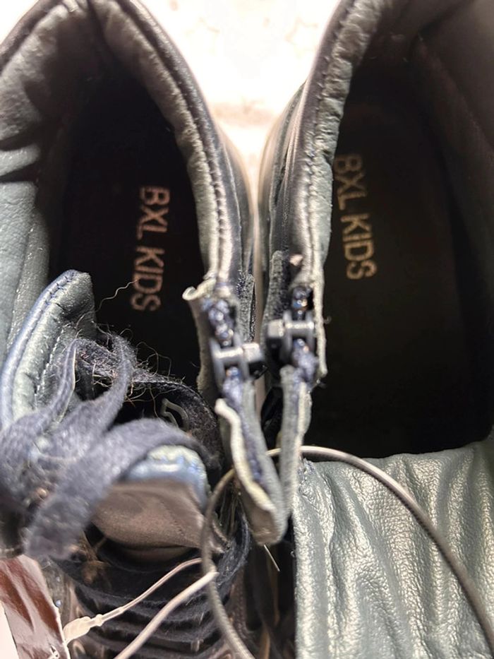 Baskets en cuir bleu 38 neuves - photo numéro 6