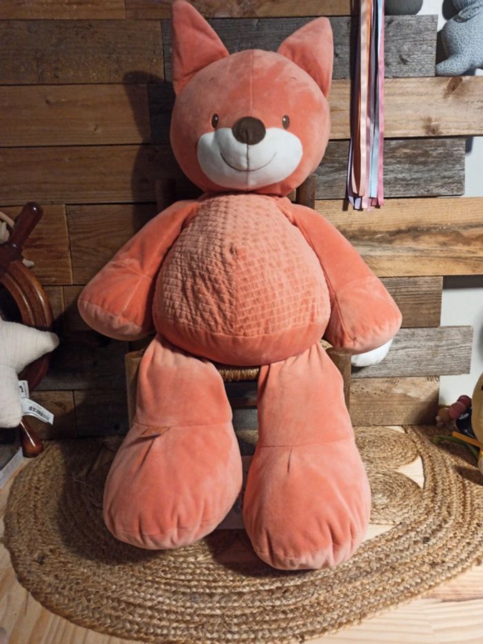 Peluche maxi renard Nattou 75 cm tbe