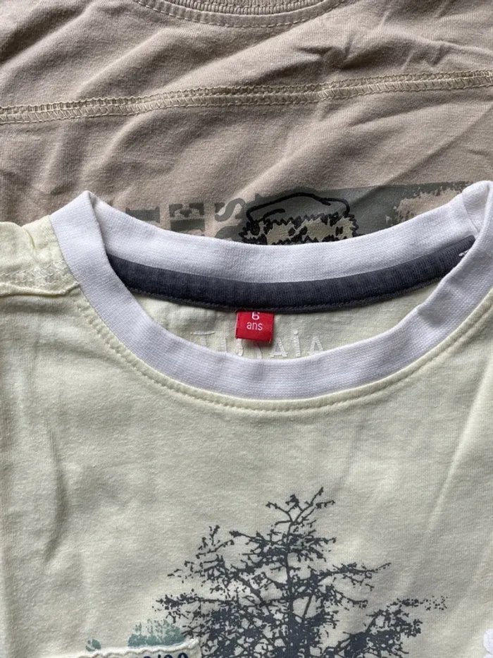 Lot 2 t shirts jaune et café - photo numéro 3