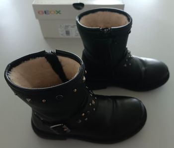 Bottines Geox fourrées noires fille en 29