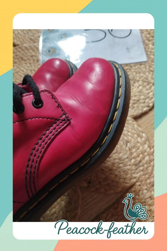 Bottines dr Martens rouges 36 - photo numéro 13
