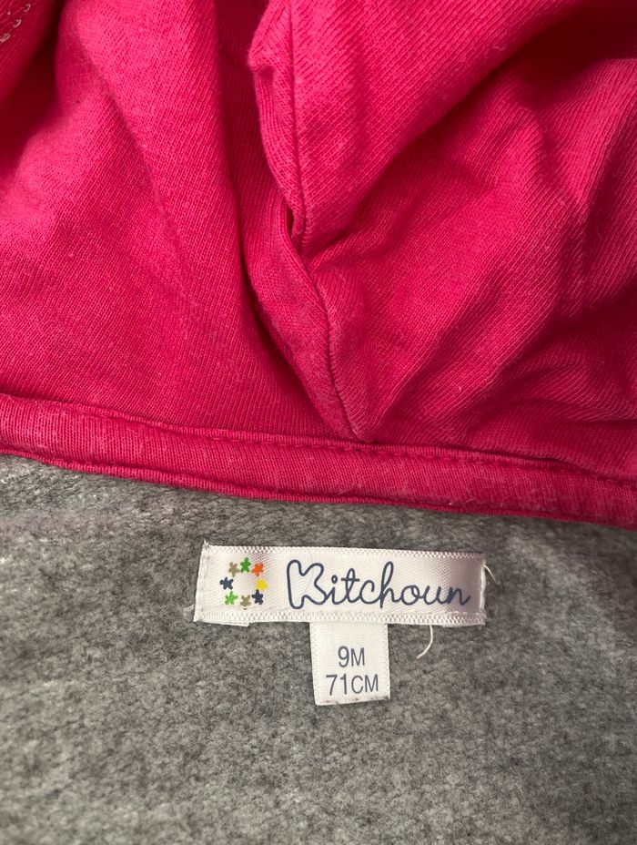 ensemble pantalon et sweat zippé avec noeud taille 9 mois - photo numéro 8