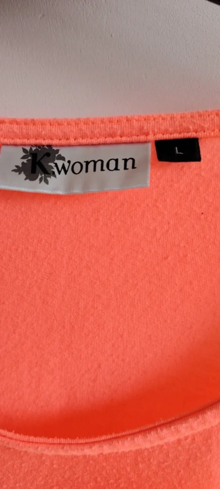 Débardeur corail fluo Kwoman - photo numéro 2