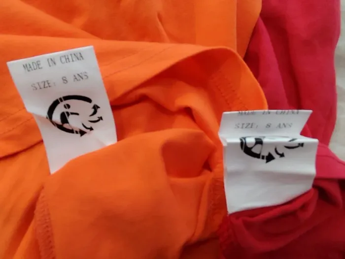 Lot 2 top débardeur t-shirt orange rouge 8 ans - photo numéro 2