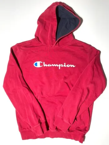Champion hoodie sweater red Mens L