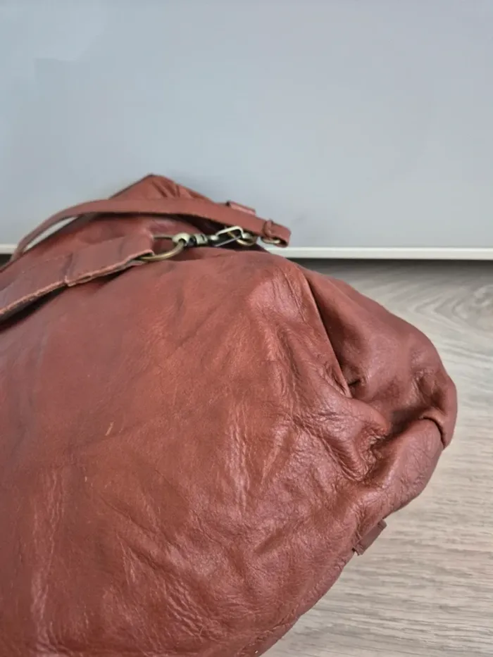 Sac en cuir bordeaux the Genuine Leather - photo numéro 7