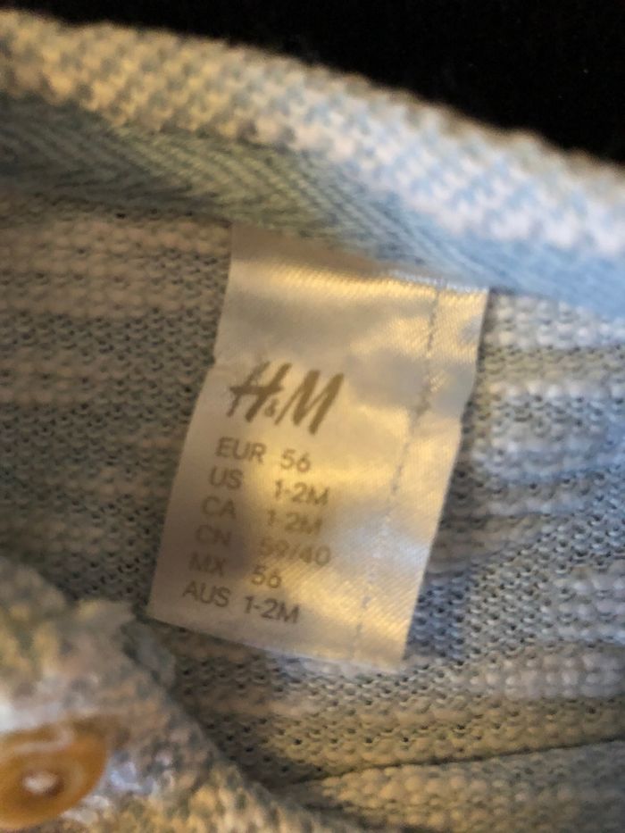 Tee-shirt / sweat manche longue bleu ciel H&M - photo numéro 3