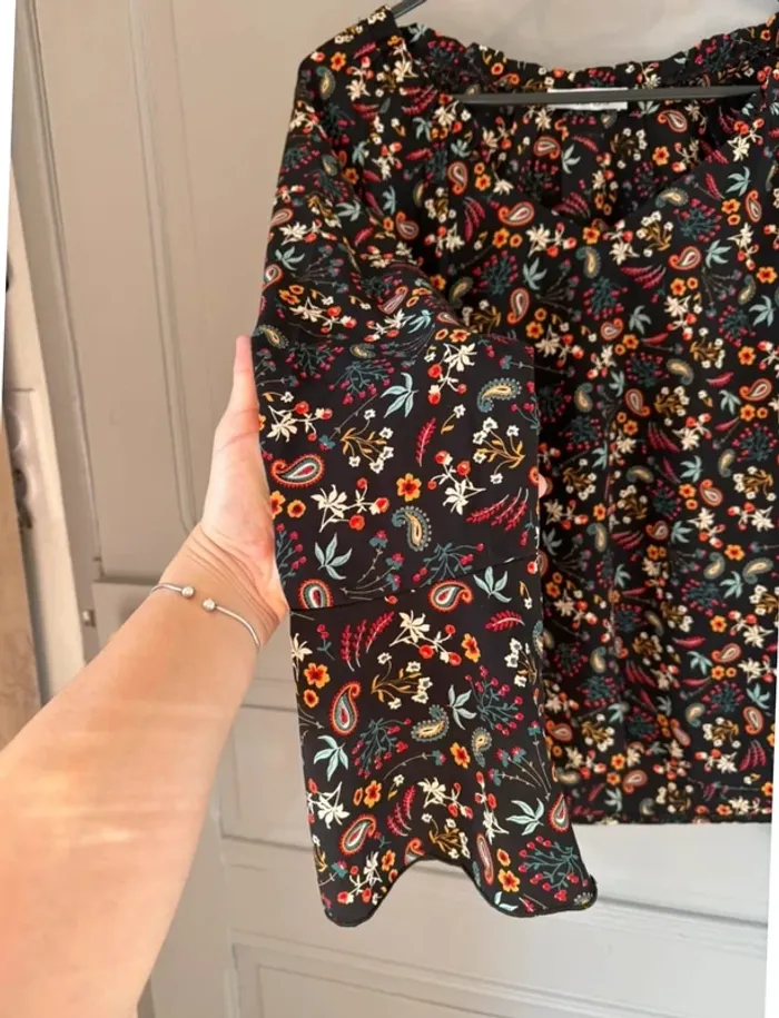 Blouse à fleurs manches longues Noa B - photo numéro 3