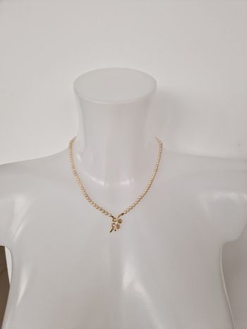 Collier vintage perles et son motif