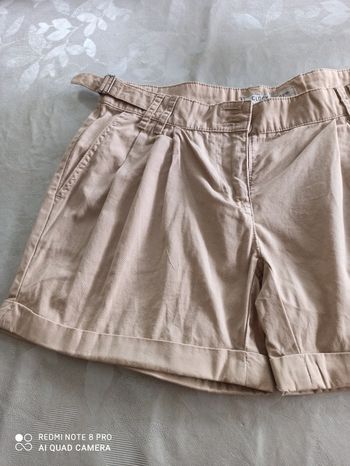 Short toile beige neuf T 40