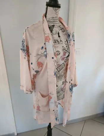 🌸 Kimono satiné fleuri - Pimkie Collection - Taille M 🌸