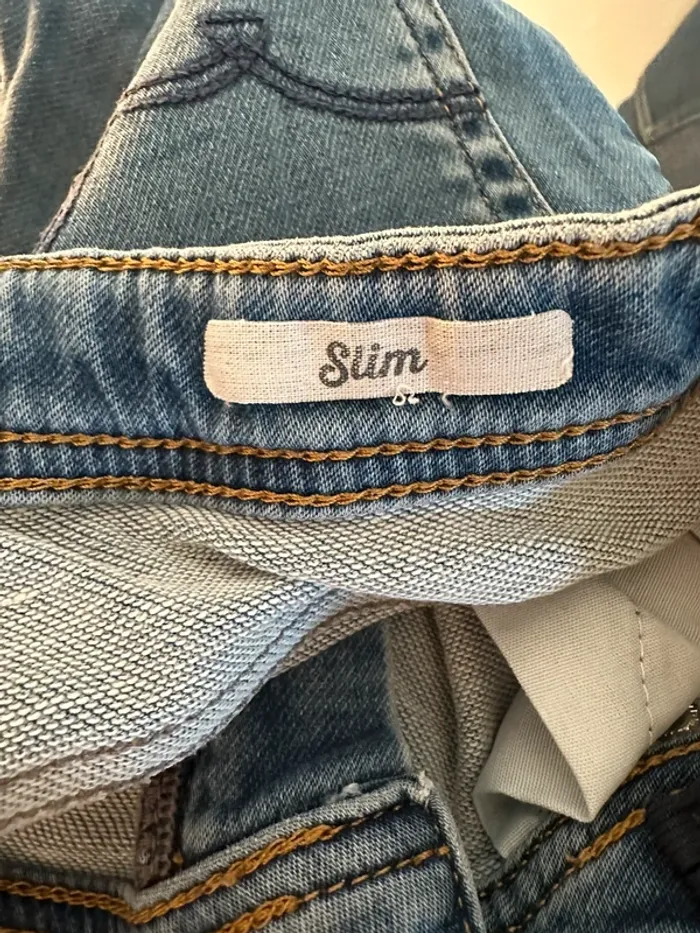 Jeans kaporal bleu marine 14 ans slim - photo numéro 7