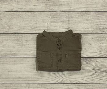 La halle - Chemise col Mao - marron - 18 mois