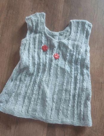 Débardeur tricot 3/6 mois