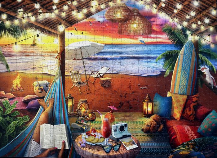 Puzzle 500 pièces XXL "Coucher de soleil sur la plage" Ravensburger - photo numéro 9