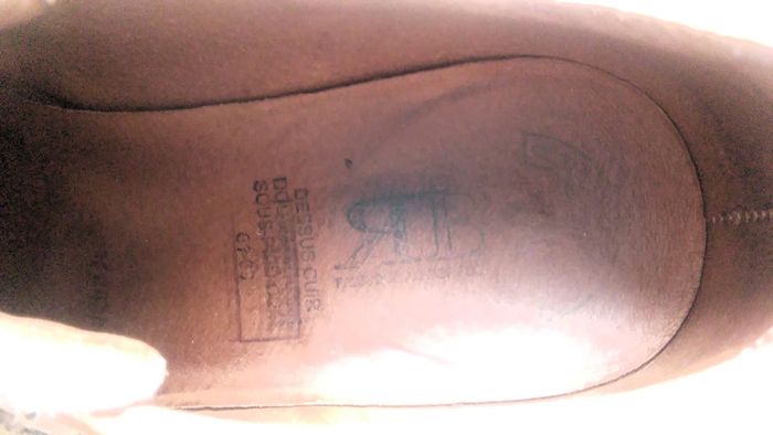 Sneaker/basket cuir beige et marron clair RB - photo numéro 6