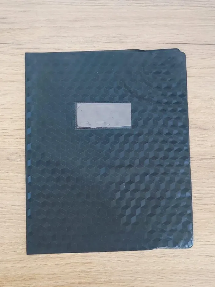 Lot 4 protège-cahier rouge noir jaune vert - 17x22cm - photo numéro 8