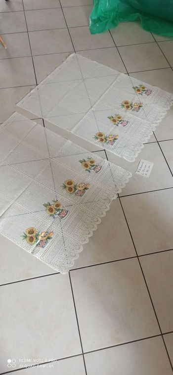 6 rideaux motifs tournesol l 70 cm h 90 cm