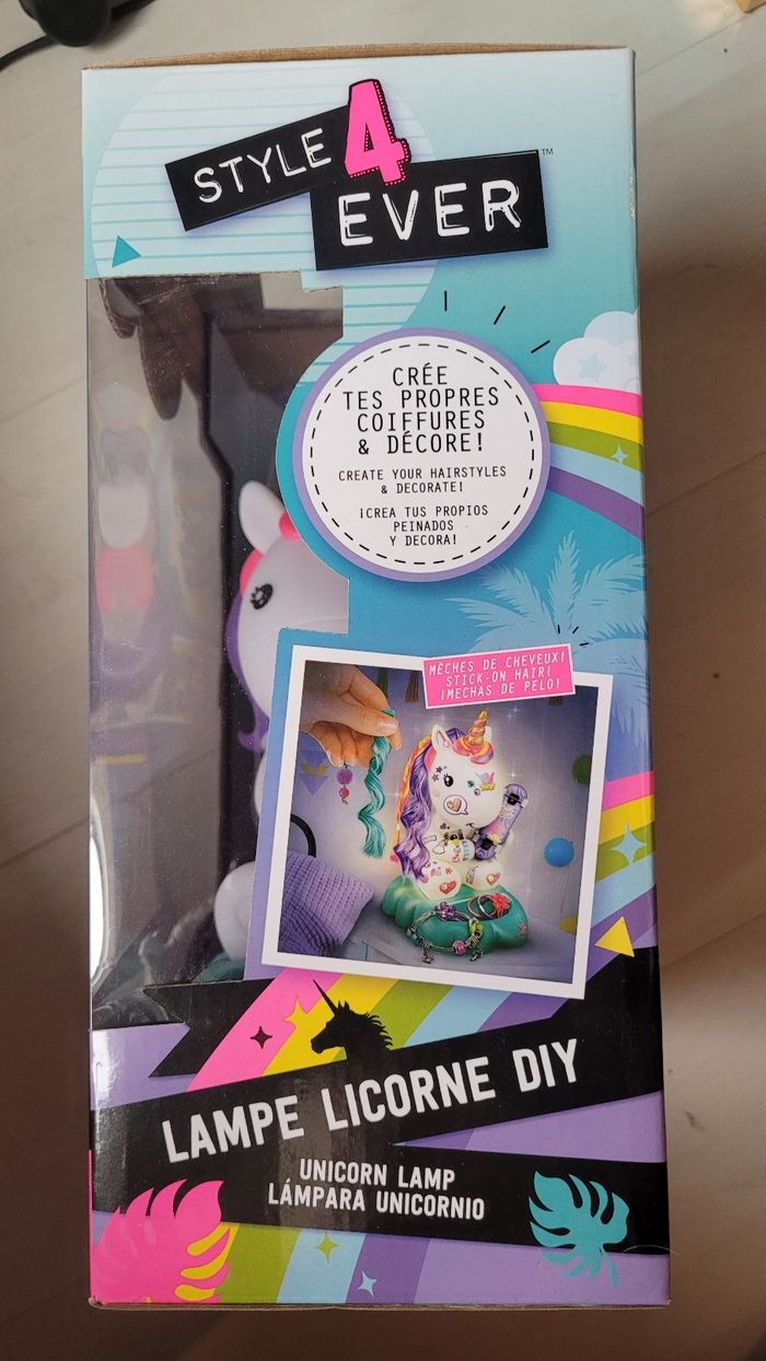 Lampe licorne DIY neuf en boîte - photo numéro 4
