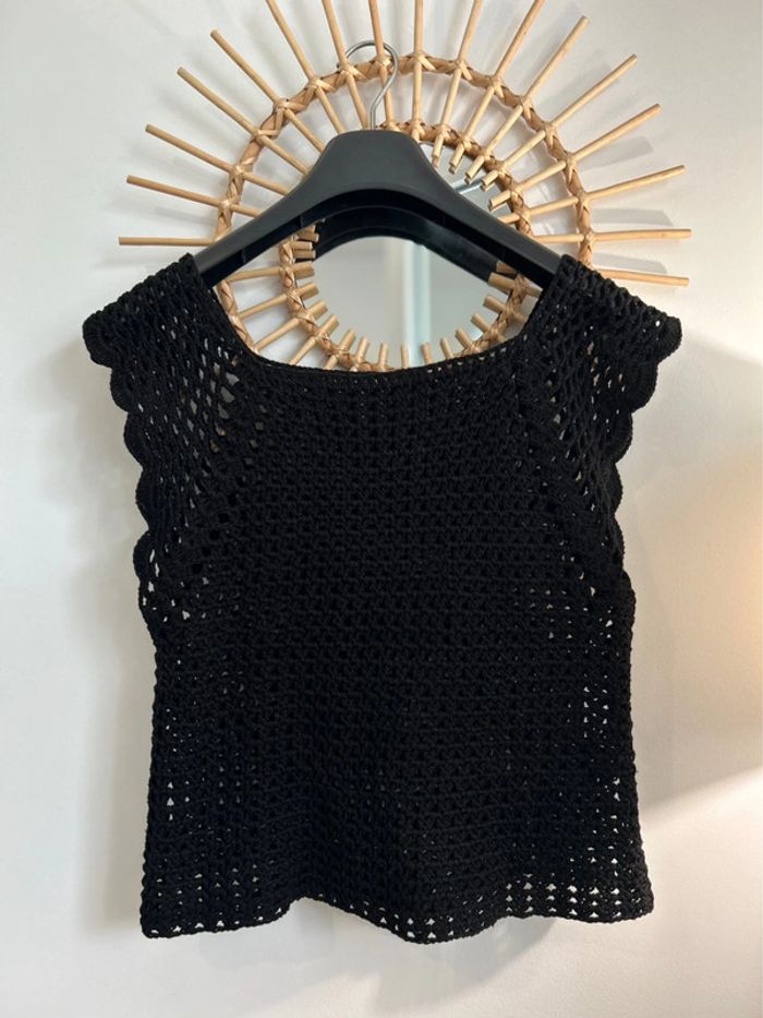 T-shirt en maille crochet tricot Mango - photo numéro 6