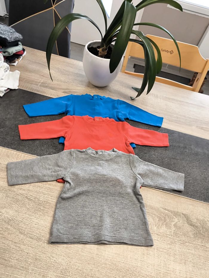 Lot de 3 sous pull col roulé garçon 3 mois Orchestra