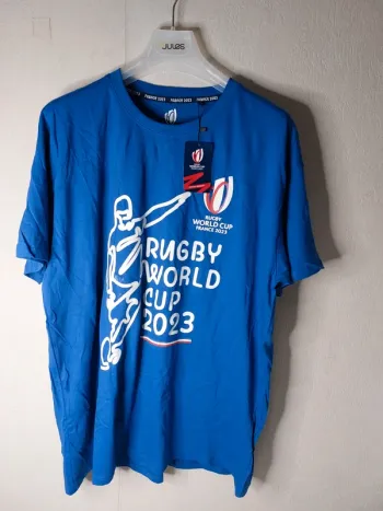 Tee-shirt bleu "rugby World cup"