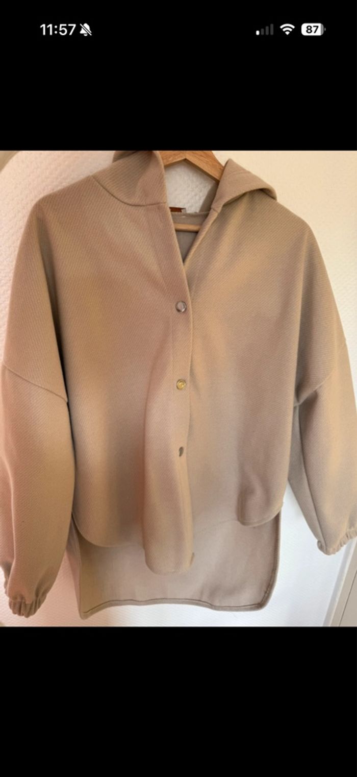 Veste à capuche beige - photo numéro 2