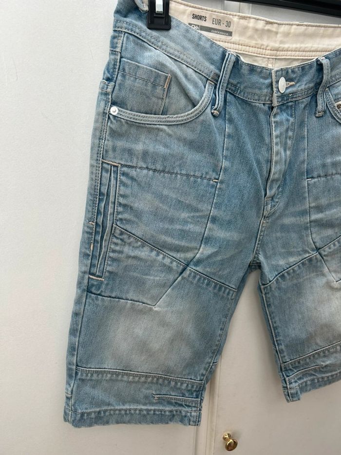 Pantacourt en jean short taille 40 clockhouse - photo numéro 2