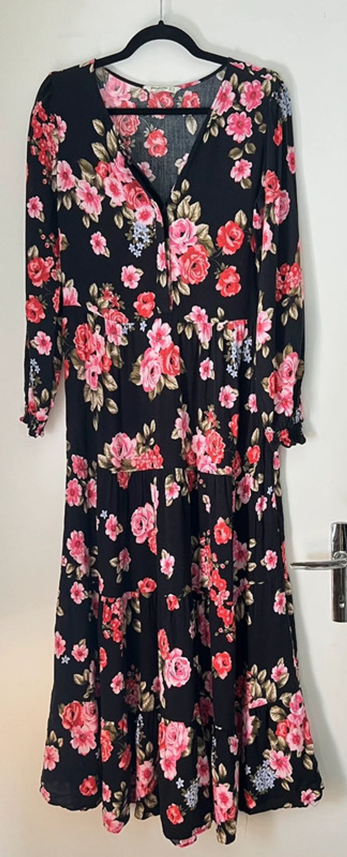 Robe longue fluide imprimée fleurs taille 36