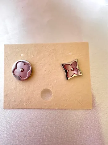 Boucles d’oreilles en nacre et en argent