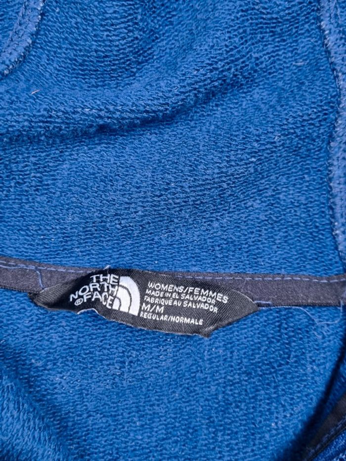 Gilet zippé à capuche The North Face bleu – Taille M Femme (mesures en photos) - photo numéro 8
