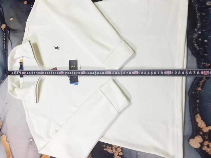 Pull half zip Ralph Lauren - Taille M - Couleur blanc logo brodé noir - Neuf - photo numéro 3
