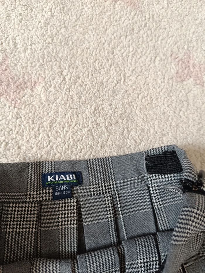 Jupe style écossaise ou écolière Fille 5 ans Kiabi Eco conception coton bio - photo numéro 2