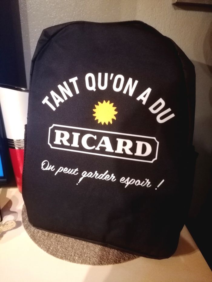 Sac à dos  tant qu'on a du ricard on peut garder espoir - photo numéro 2