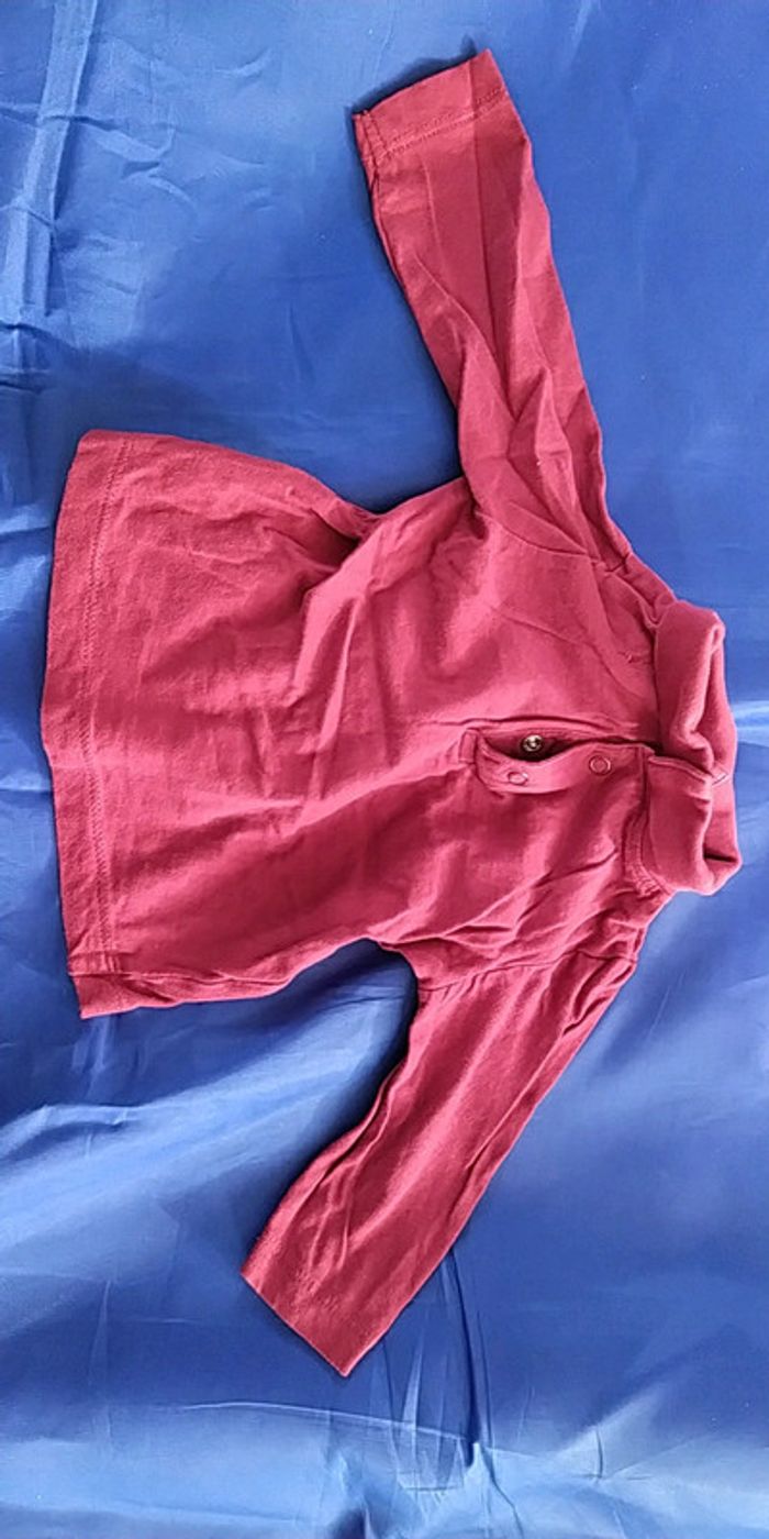 Tee-shirt rouge Bordeaux 12 mois - photo numéro 2