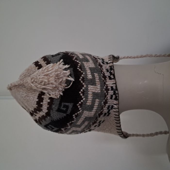 Bonnet péruvien beige marron noir Taille unique - photo numéro 4