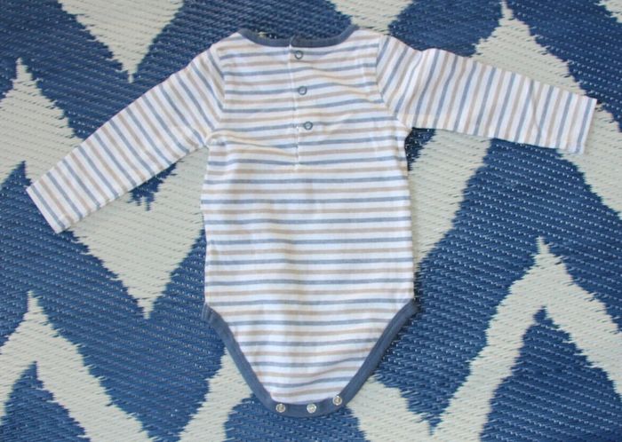 Ensemble salopette, body, manches longues, Obaïbi, 68cm 6 mois - photo numéro 4