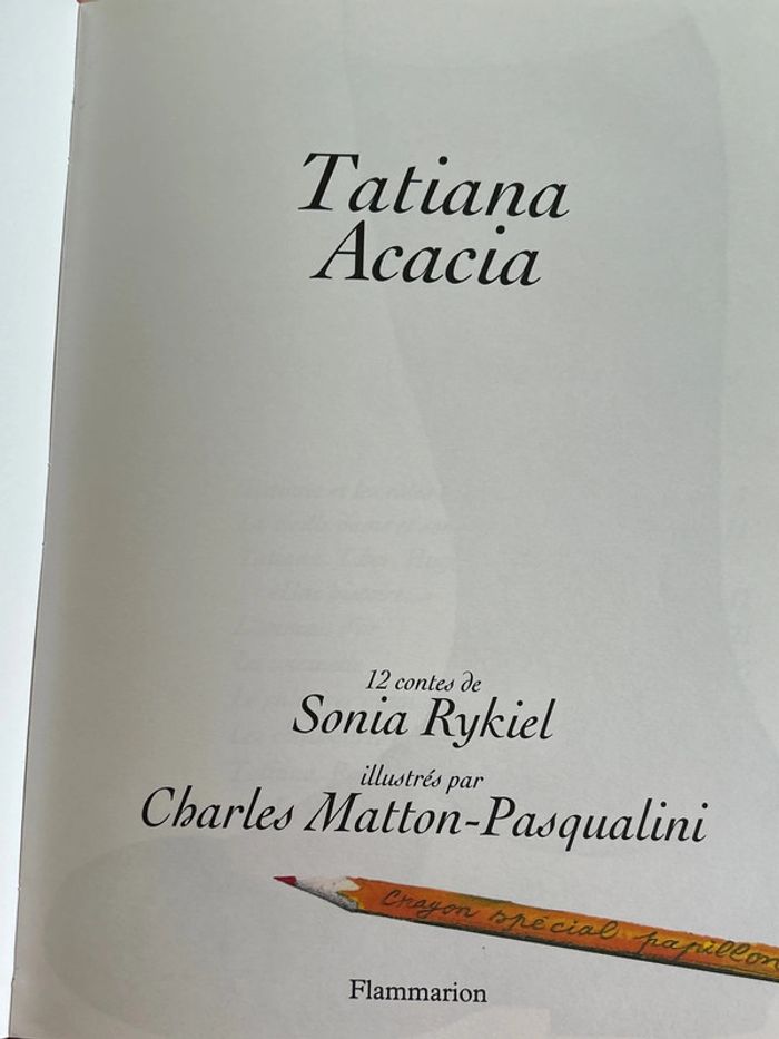 Livre enfant jeunesse - Tatiana acacia - 12 contes de Sonia rykiel - Flammarion - photo numéro 3