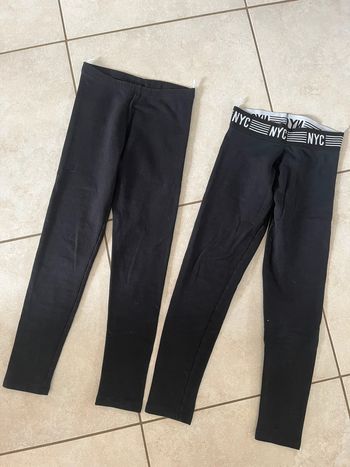 2 leggings C&A 11 ans  ( hiver et été )