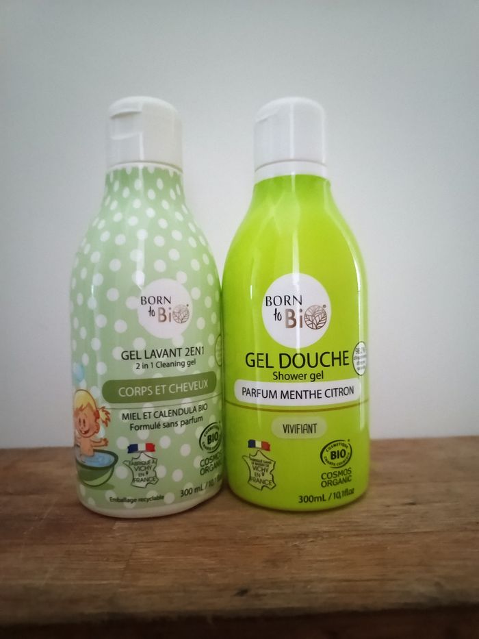 Lot de 2 gels douche bio