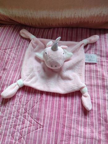 doudou licorne rose ange  cailloux