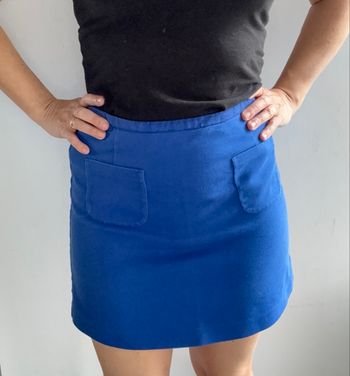 Jupe courte été femme bleu électrique