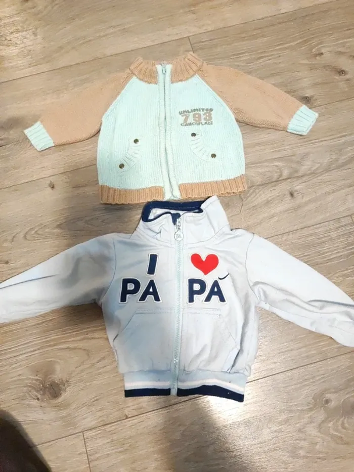 Lot deux pull zip 3mois