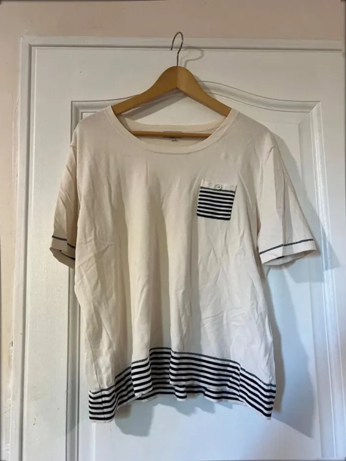 Superbe haut type marinière - taille s - un jour ailleurs - viscose qualitatif - photo numéro 2