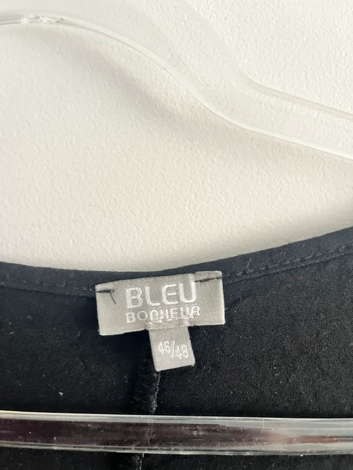 Blouse manches courtes Bleu Bonheur femme taille 46-48 - photo numéro 4