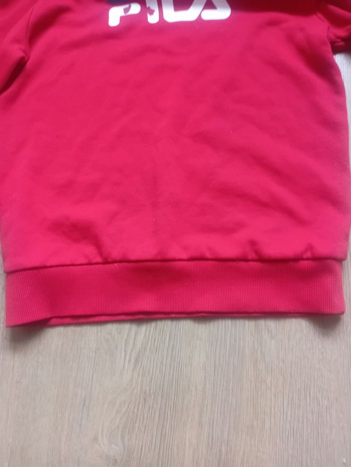 Sweat à capuche rouge et blanc  Fila Taille 12/ 13 ans - photo numéro 4