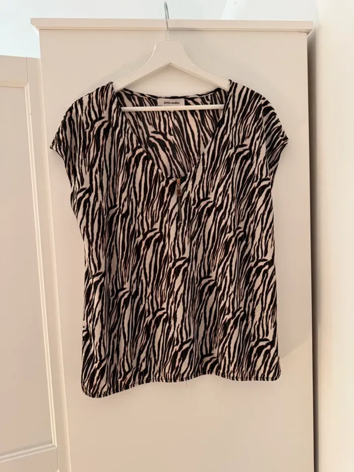 Superbe blouse fluide et extensible neuve Grain de Malice 🌸 L 40