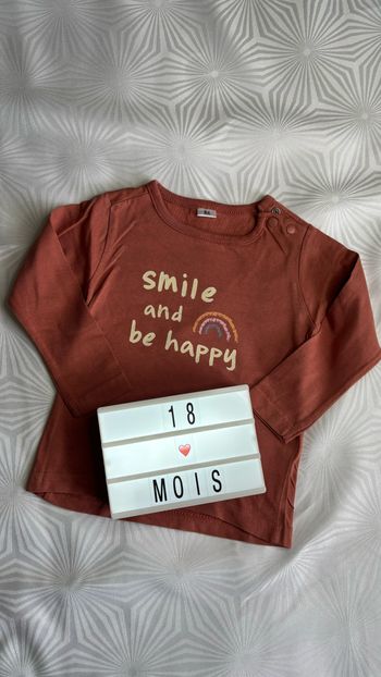 Tee-shirt manches longues 18 mois ou 86 cm