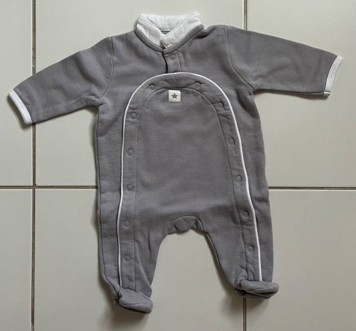 Pyjama gris en molleton